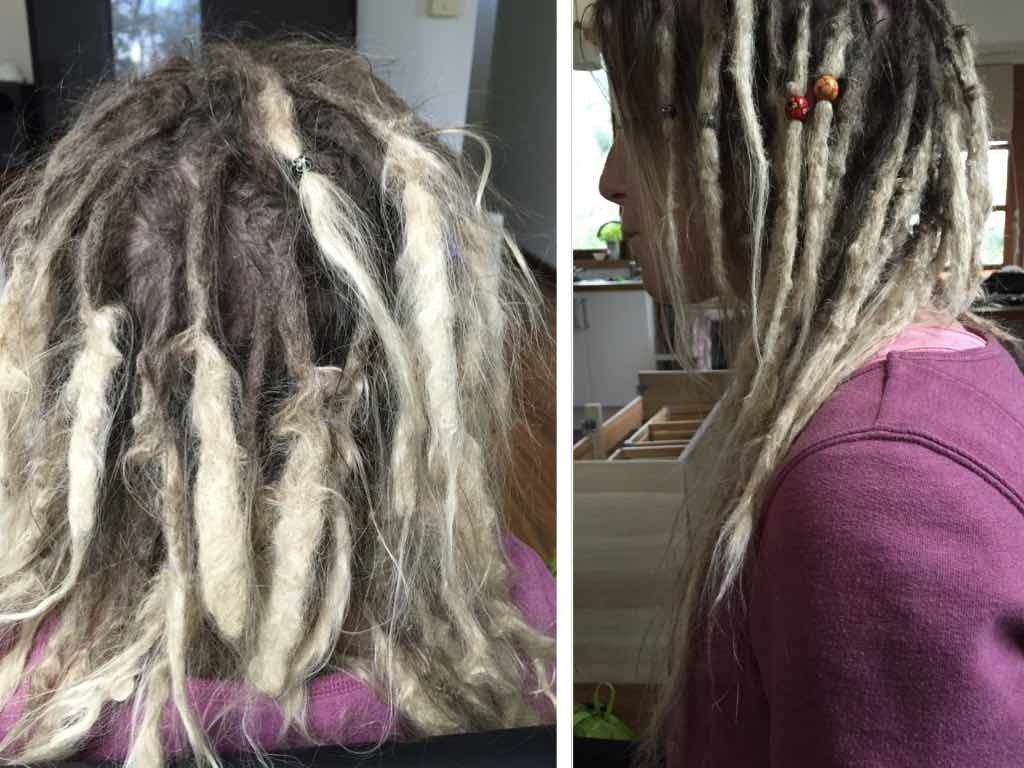 repairing homemade dreadlocks