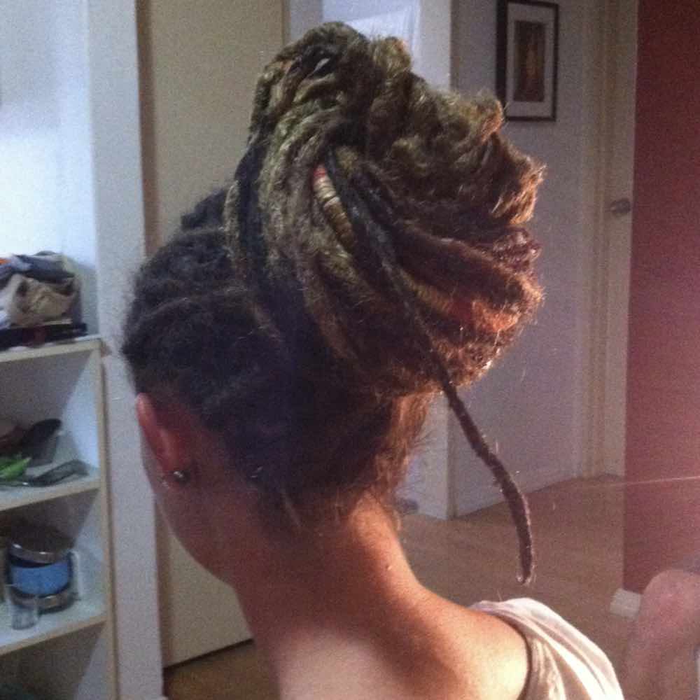 Dread Bun, dreadlock updo styles