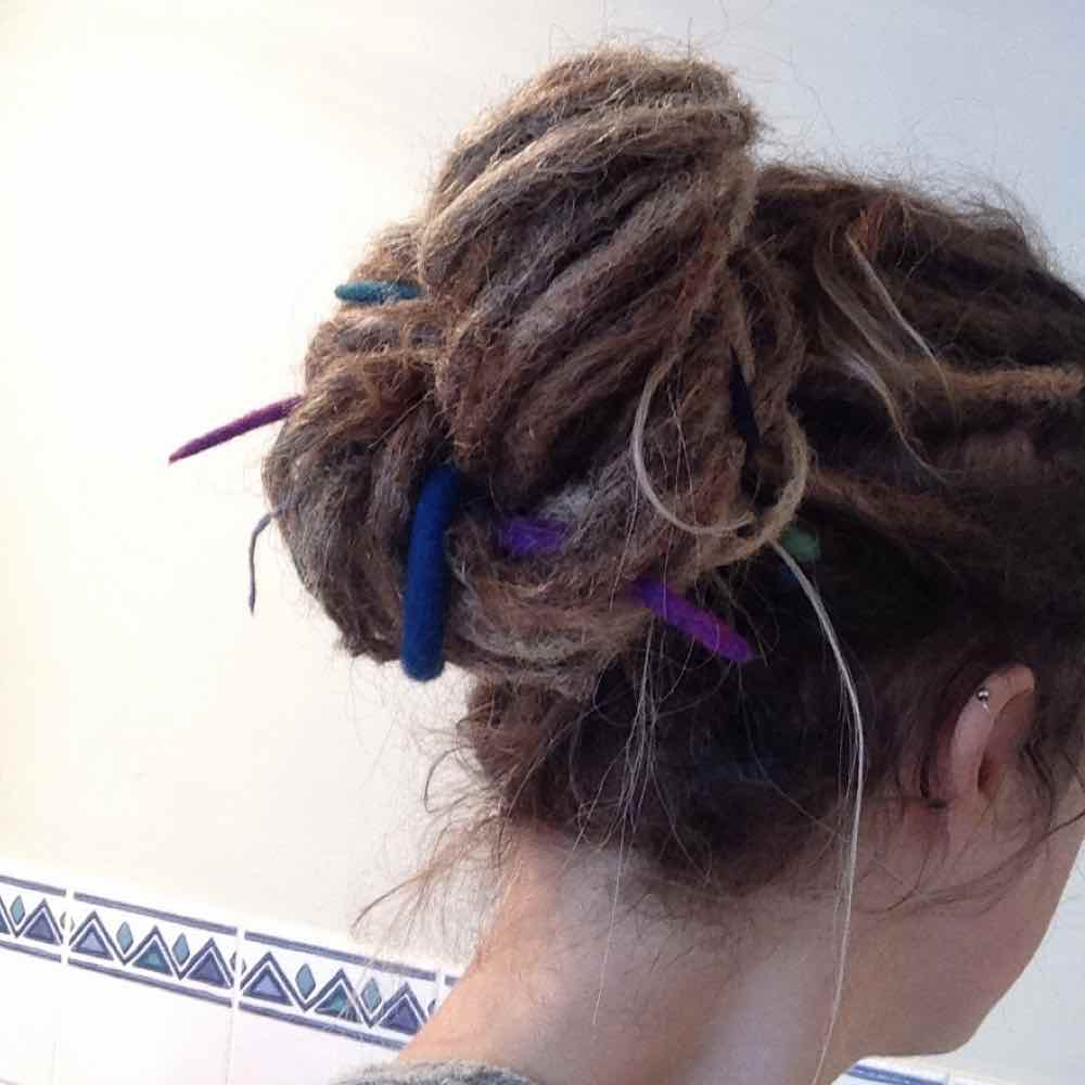 Loc bun styles, dread bun