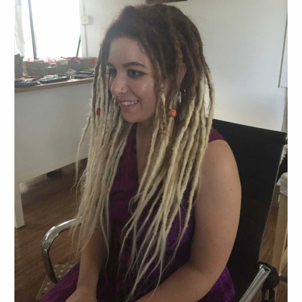 Blonde dreads, ombre faux locs